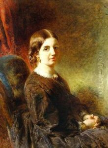 Portrait Of The Artist'swife by William Huggins