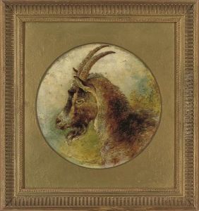 Head Of A Billy Goat by William Huggins