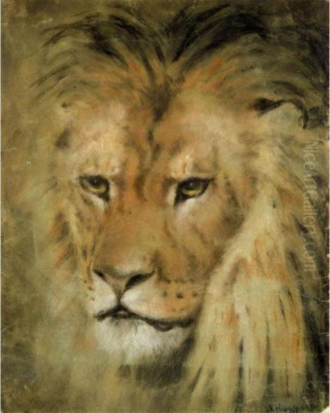 Study Of A Lion's Head - view 1