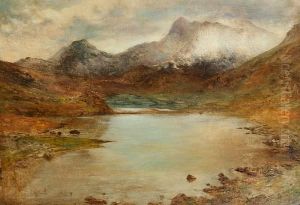 View Of Snowdon And Lake From Capel Curig