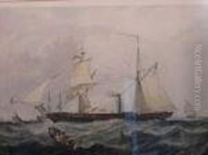 Thewellington, Captain James Liddell Off Dover August 12th 1839 by William Huggins