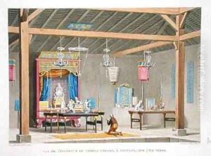 View of the interior of the Chinese Temple at Kupang on the Island of Timor