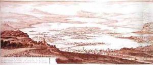 The Town of Mexico from Voyages aux Regions Equinoxales du Nouveau Continent by Alexander von Humboldt by Marchais, Pierre Antoine