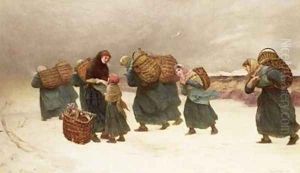 On the Northumbrian Cliffs 1880 by Arthur Hardwick Marsh