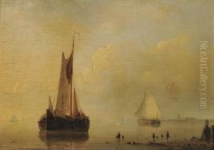Sailing Boats In A Calm by Abraham Hulk Jun.