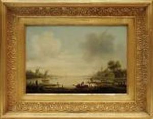 Dutch Coastal Scene by Abraham Hulk Jun.