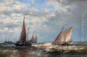 Fishing Boats At Sea by Abraham Hulk Jun.