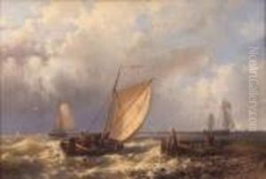 Shipping Off A Coast by Abraham Hulk Jun.