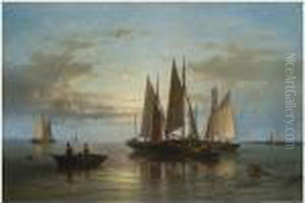 Boats Clustered By The Shore - view 1