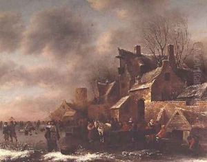 Winter Scene on Ice