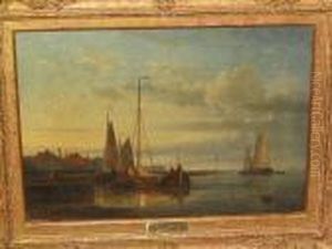 Dutch Fishing Boats In A Calm