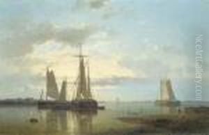 Shipping In A Calm Estuary