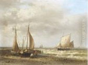 Shipping Off The Dutch Coast by Abraham Hulk Jun.