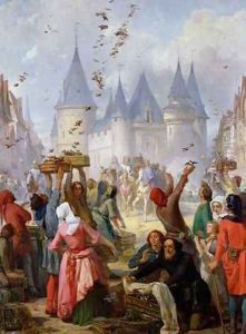 The Return of St Louis 1214-70 and Blanche of Castille 1188-1252 to Notre-Dame