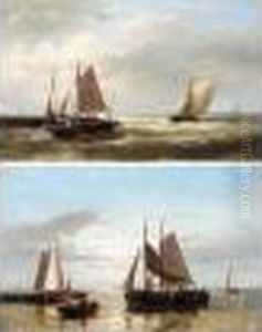 Shipping Off A Harbour by Abraham Hulk Jun.