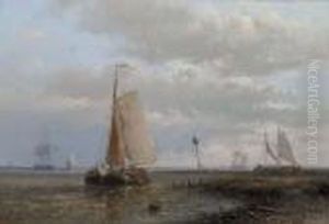 Sailingbarges In An Estuary