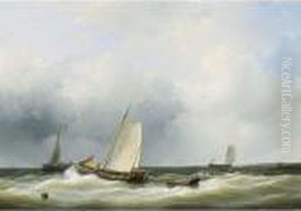Seascape With Fishing Boats - view 1