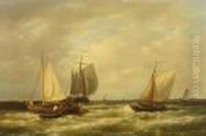 Shipping By A Jetty In A Breeze