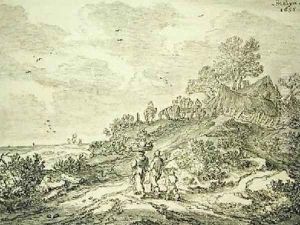 In the Dunes outside Haarlem 1655 by Pieter Molijn