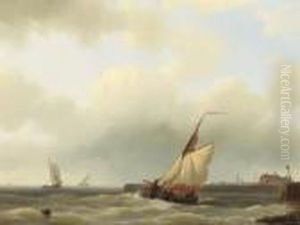 A Zwartewaalse Gaffelaar Leaving Port A Zwartewaalse Gaffelaar Leaving Port