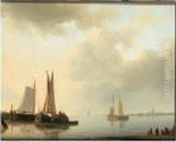 Shipping At Anchor In A Calm - view 1