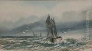 Coastal Scenes With Boats by Abraham Hulk Jun.