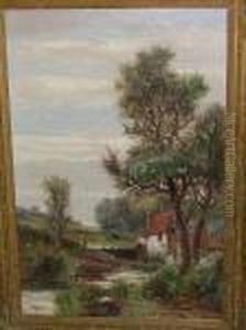 River Landscape With Watermill by Abraham Hulk Jun.