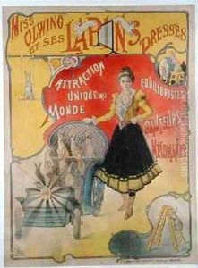 Poster advertising the show Miss Olwing and her Rabbits by Marc