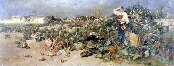 Tending the Vegetable Garden - view 1