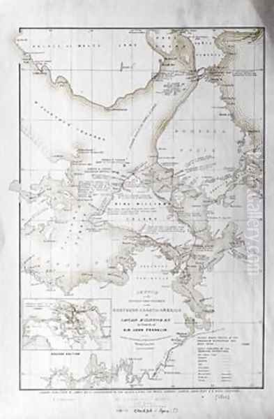 Sketch of the recent discoveries on the northern coast of America made during the search of Sir John Franklin - view 1