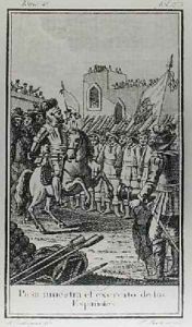 Hernando Cortes 1485-1547 Reviewing his Troops