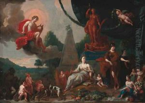 An allegory of the Fruits of Peace with Haarlem in the distance