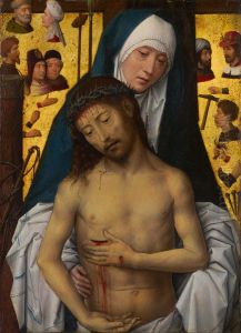 The Man of Sorrows in the Arms of the Virgin by (manner of) Memling, Hans