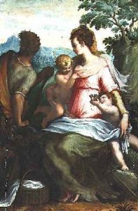 Madonna and Child with Saint John the Baptist by Francesco (Il Poppi) Morandini