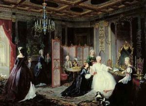 Empress Catherine the Great 1729-96 receiving a letter 1861 by Jan Ostoja Mioduszewski
