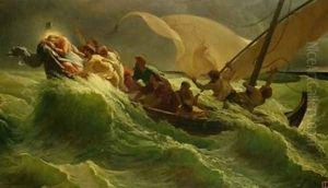 Christ Asleep in his Boat by Jules Joseph Meynier