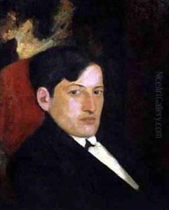 Portrait of D Shevardnadze 1921 by K. Magalashvili