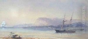 Ships at Anchor by Walter William May