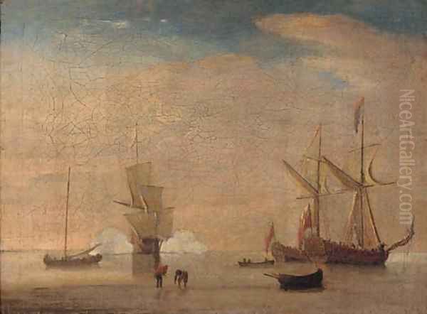 A flagship announcing her arrival at the anchorage - view 1