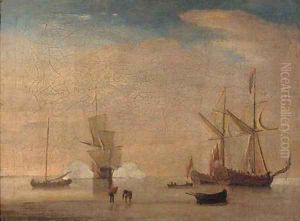 A flagship announcing her arrival at the anchorage by Thomas Mellish