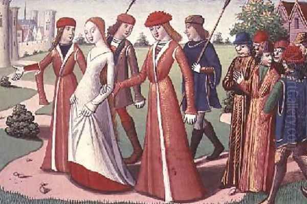 Joan of Arc 1412-31 being led to Charles VII 1403-61 from the Vigils of Charles VII - view 1