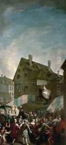 Empress Maria Theresa of Austria 1717-80 on horseback in Pressburg 1768