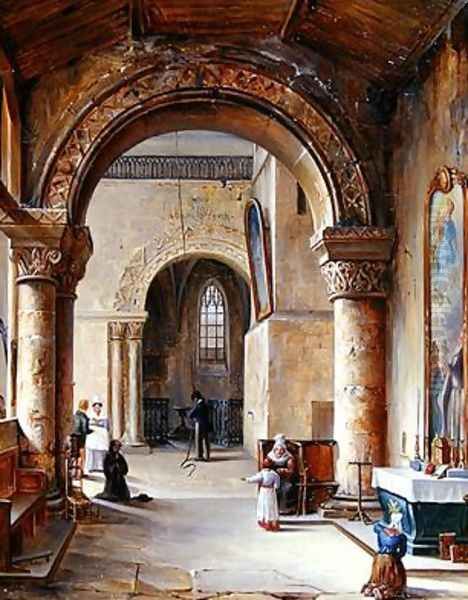 Interior of a Church in Normandy 1832 - view 1