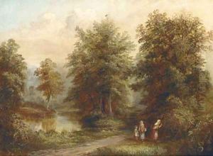 Girls picking berries