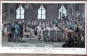 Pope Pius VII visiting lInstitution des Aveugles-nes in Paris by Marle