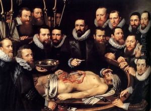 The Anatomy Lesson of Doctor Willem van der Meer in Delft by Pieter van Miereveld