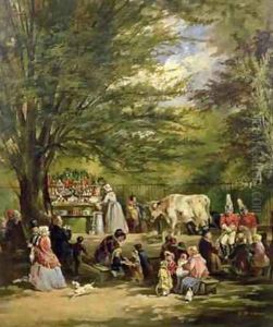 The Milk Stall at the North End of the Tilt Yard St James Park 1852 by W. W. Morris