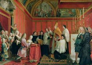 The Solemnization of the Marriage of Prince James Francis Edward Stuart 1688-1766 and Princess Maria Clementina Sobieska 1702-35 at Montefiascone 1st September 1719 1735