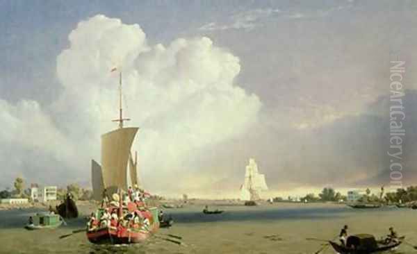On the Hoogly River at Garden Reach below Calcutta 1852 - view 1