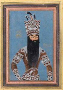 Portrait of FathAli Shah Qajar 1815 by Mihr'Ali